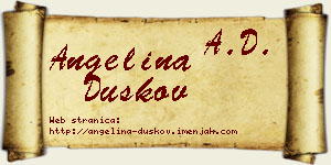 Angelina Duškov vizit kartica